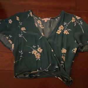 XS floral print crop top